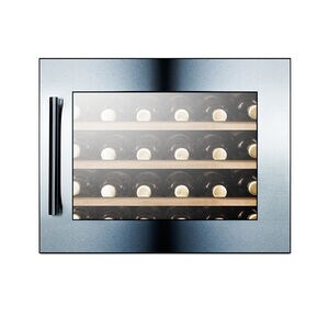 Summit 24 in. Undercounter Wine Cooler with Wood Racks, Single Temperature Zone & 28 Bottle Capacity - Stainless Steel, , hires