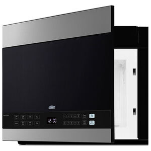 Summit 24 in. 1.4 cu. ft. 1000W Over-the-Range Microwave with 300 CFM & Sensor Cooking - Stainless Steel, , hires