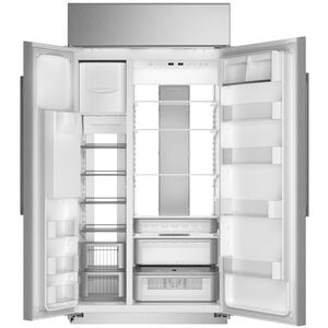 Monogram 42 in. 24.4 cu. ft. Built-In Smart Counter Depth Side by Side Refrigerator with Ice & Water Dispenser - Stainless Steel, , hires