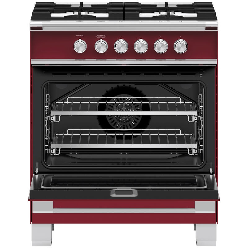 Fisher & Paykel Series 7 30 in. 3.5 cu. ft. Standard Convection Gas Range with 4 Sealed Burners - Red, , hires