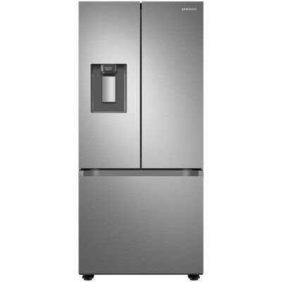 Samsung 30 in. 22.0 cu. ft. Smart French Door Refrigerator with Water Dispenser - Fingerprint Resistant Stainless Steel | RF22A4221SR