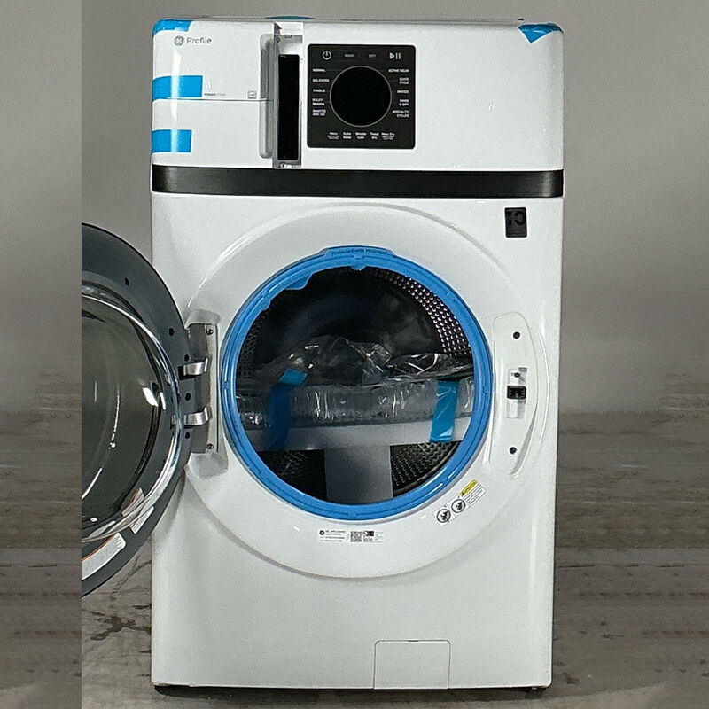 GE Profile 28 in. 4.6 cu. ft. Smart Electric Front Load Ventless All-in-One Combo with Heat Pump, Sensor Dry, Sanitize & Steam Cycle - White (Open Box Good Condition), , hires