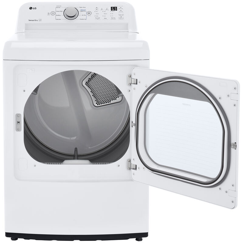 LG DLG6101W 27 Inch Gas Dryer with 7.3 Cu. Ft. Capacity, 5 Dryer Programs,  Sensor Dry, Dial-A Cycle™ Knob, and FlowSense™ Duct Clogging Indicator