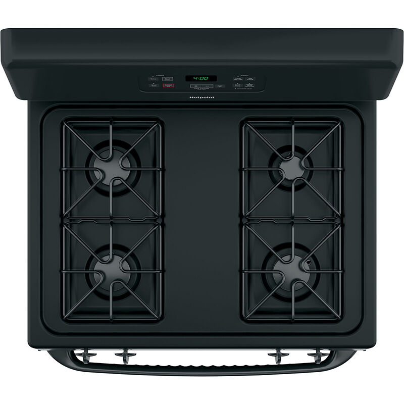Hotpoint 30 in. 4.8 cu. ft. Gas Range with 4 Sealed Burners - Black, , hires