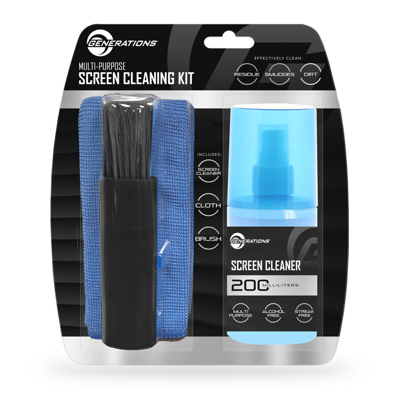 Generations Screen Cleaner with Micro-fiber Cloth & Multi-Purpose Dust Brush