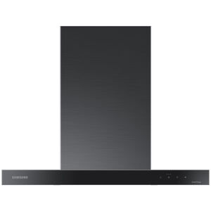 Samsung 30 in. Chimney Style Smart Range Hood with 4 Speed Settings, 630 CFM & 1 LED Light - Clean Deep Charcoal, , hires
