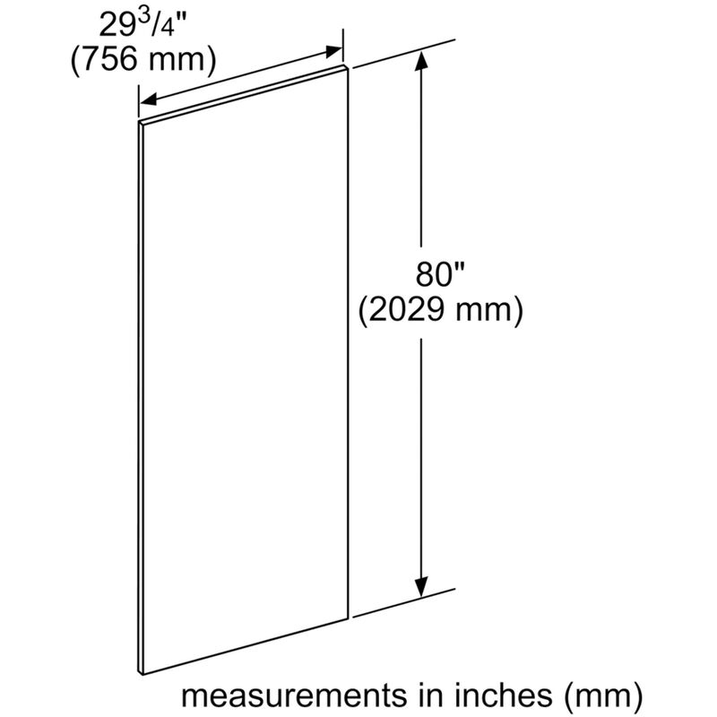 Thermador 30 in. Door Panel for Refrigerators - Stainless Steel, , hires