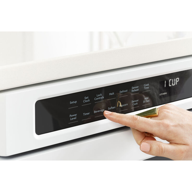 Cafe 24 in. 1.2 cu. ft. Microwave Drawer with 10 Power Levels & Sensor Cooking Controls - Matte White, Matte White, hires