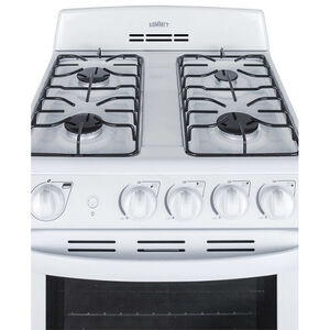 Summit 24 in. 2.9 cu. ft. Gas Range with 4 Sealed Burners - White, , hires