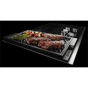 Maytag 36 in. 5-Burner Electric Cooktop with Power Burner, Reversible Grill & Griddle - Stainless Steel, , hires