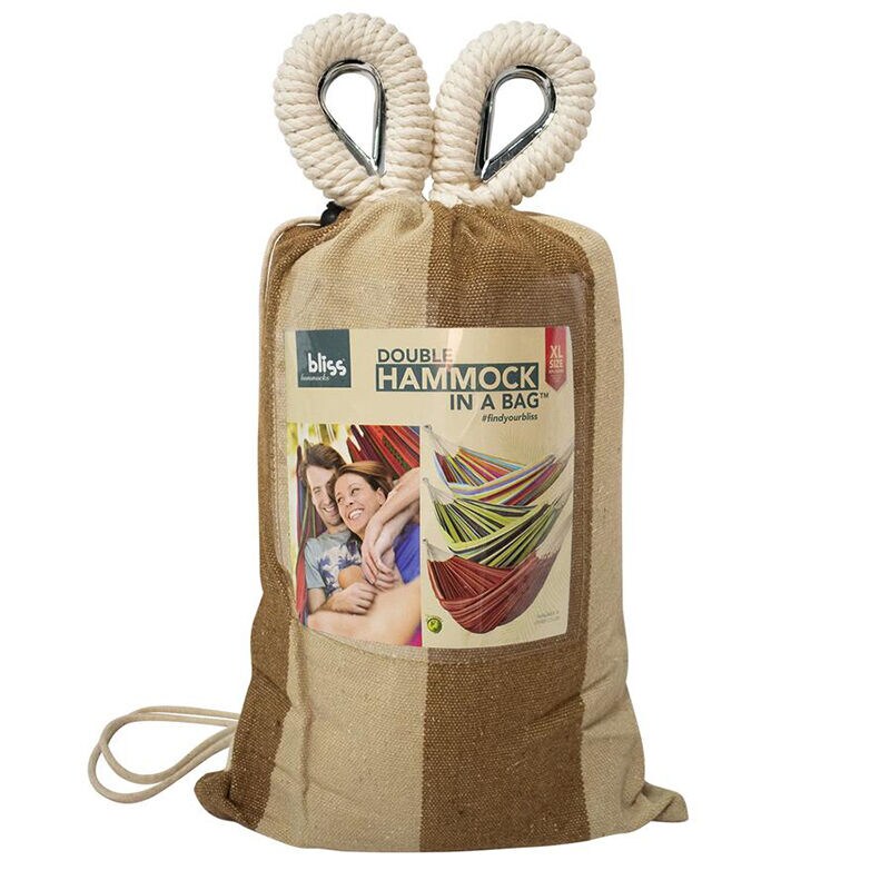 Bliss XL Double Hammock in a Bag | 50% Wider | Carrying Bag Included | 350lbs Capacity | Colors May Vary, , hires