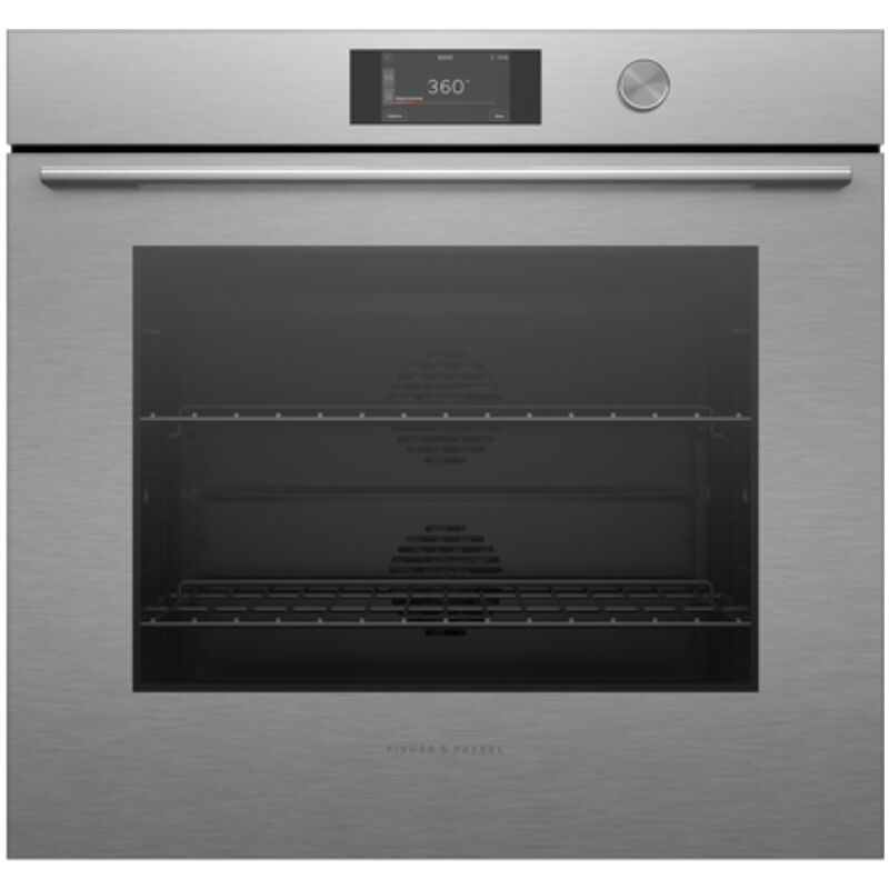 Fisher & Paykel Series 7 30 in. 4.9 cu. ft. Smart Electric Single Wall Oven with True European Convection - Brushed Silver Glass, , hires