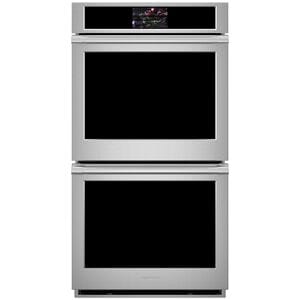 Monogram 27 in. 8.6 cu. ft. Smart Top Control Electric Double Wall Oven with True European Convection - Stainless Steel, , hires