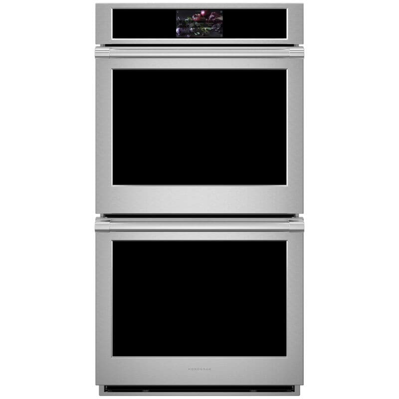 Monogram 27 in. 8.6 cu. ft. Smart Top Control Electric Double Wall Oven with True European Convection - Stainless Steel, , hires