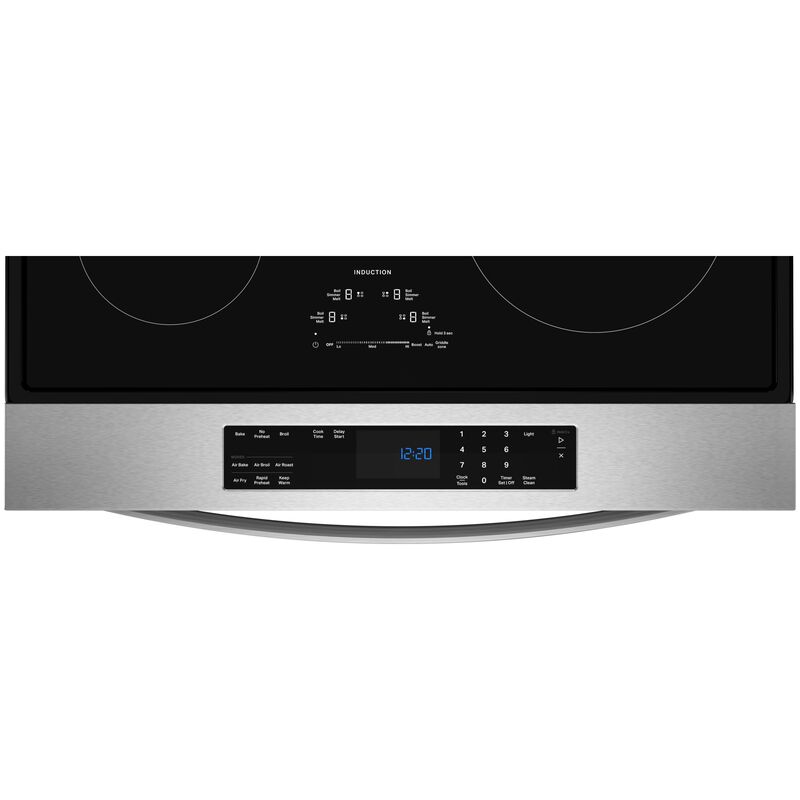 Whirlpool 30 in. 6.4 cu. ft. Air-Fry True European Convection Slide-In Electric Range with 4 Induction Burners - Fingerprint Resistant Stainless Steel, , hires