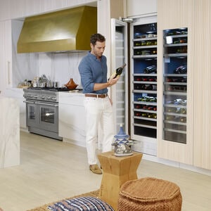 Thermador Freedom Collection 24 in. Built-in Smart Wine Cooler with Wood Racks, Multi-Temperature Zones & 92 Bottle Capacity - Custom Panel Ready, , hires