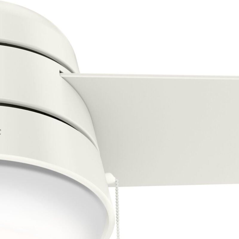 Hunter 36 inch Aker Ceiling Fan with LED Light Kit and Pull Chain - White, , hires