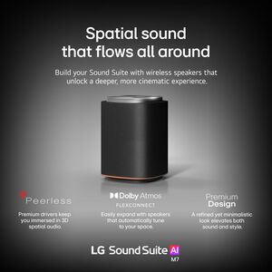 LG Sound Suite Wireless Spatial Speaker with Dolby Atmos FlexConnect - Black, , hires