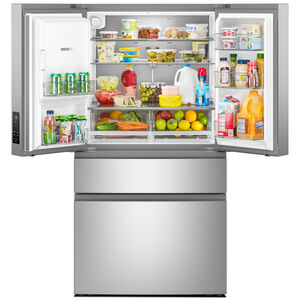 Whirlpool 36 in. 28.9 cu. ft. 4-Door French Door Refrigerator with Ice & Water Dispenser - Fingerprint Resistant Stainless, , hires