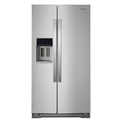 Whirlpool 36 in. 28.5 cu. ft. Side-by-Side Refrigerator with External Ice & Water Dispenser- Stainless Steel | WRS588FIHZ