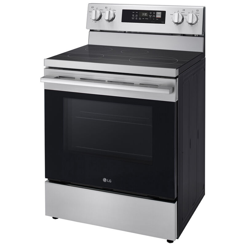 LG 30 in. 6.3 cu. ft. Smart Air-Fry True European Convection Electric Range with 4 Induction Burners - Stainless Steel, , hires