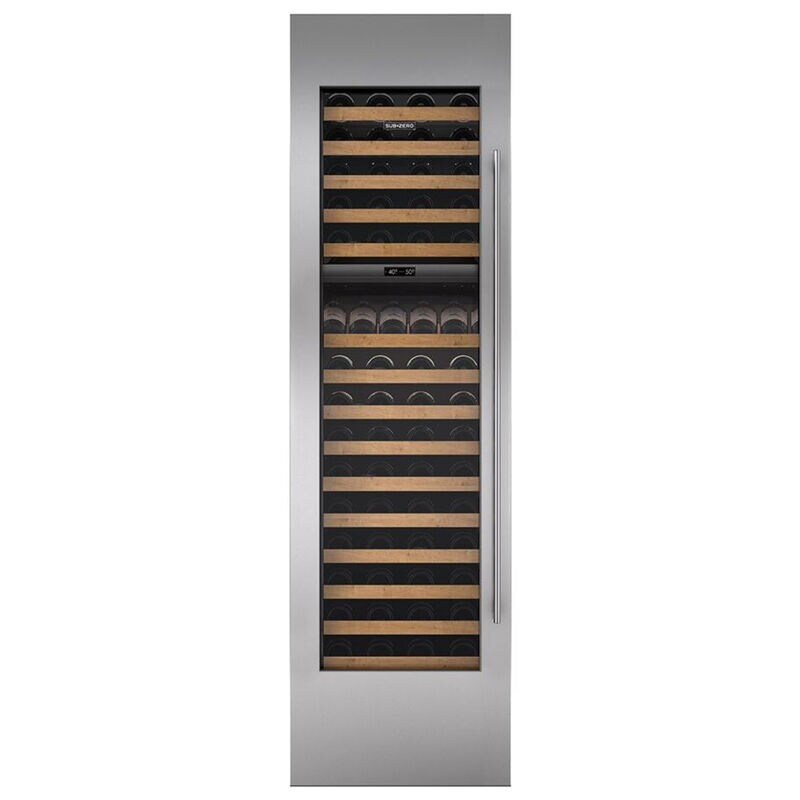 Sub-Zero Designer Series Wine Storage 30 in. Left Hinge Column Stainless Steel Glass Door Panel with Tubular Handle, , hires