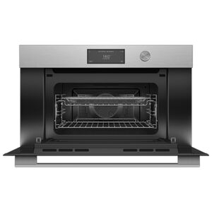Fisher & Paykel Series 9 30 in. 1.7 cu. ft. Smart Speed Electric Single Wall Oven with True European Convection - Brushed Silver Glass, , hires