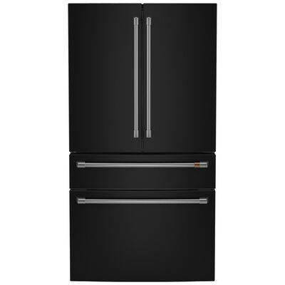Cafe 36 in. 28.7 cu. ft. Smart 4-Door French Door Refrigerator with Internal Water Dispenser - Matte Black | CGE29DP3TD1