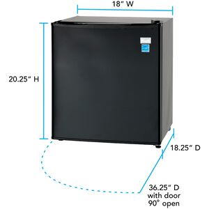 Avanti 18 in. 1.7 cu. ft. Mini Fridge - Black, , hires