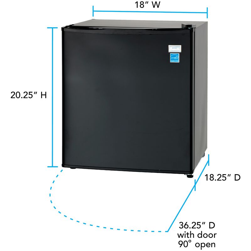 Avanti 18 in. 1.7 cu. ft. Mini Fridge - Black, , hires
