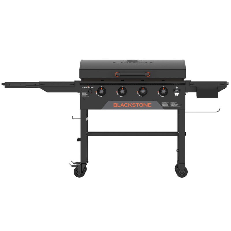 Blackstone 36 in. 4-Burner Liquid Propane Gas Flat Top Griddle with Side Tables and 768 sq. in. Cooking Surface - Black, , hires