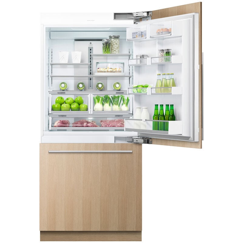 Fisher & Paykel Series 7 Integrated 36 in. Built-In 16.8 cu. ft. Smart Counter Depth Bottom Freezer Refrigerator with Ice Maker Right Hinged - Custom Panel Ready, , hires
