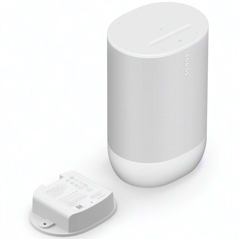 Sonos Move 2 Portable Rechargeable Spashproof Bluetooth & Wi-Fi Speaker - White, White, hires