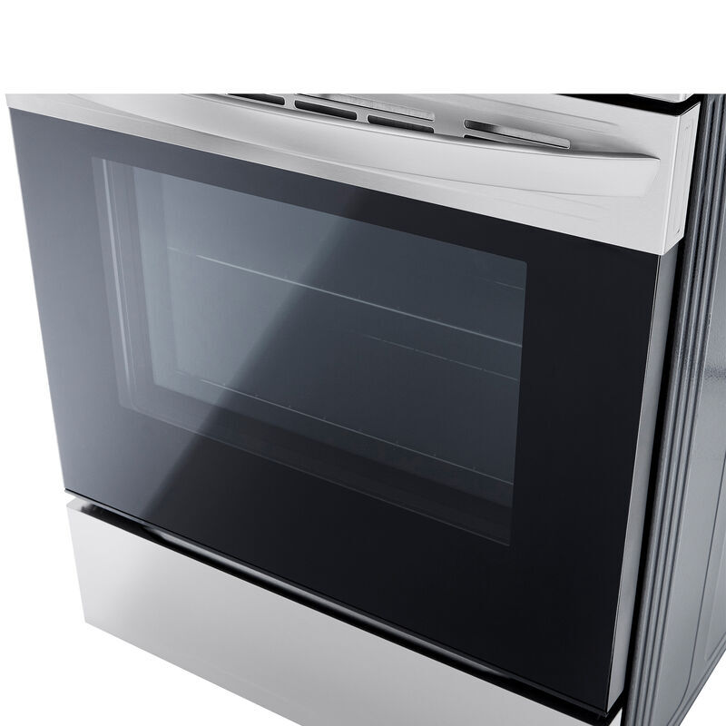 LG 30 in. 6.3 cu. ft. Smart Air Fry Standard Convection Electric Range with Radiant Burners - Stainless Steel, Stainless Steel, hires