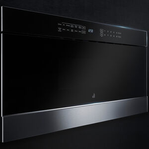 JennAir Noir 24 in. 1.2 cu. ft. 950W Drawer Microwave with Sensor Cooking - Floating Glass Black, , hires
