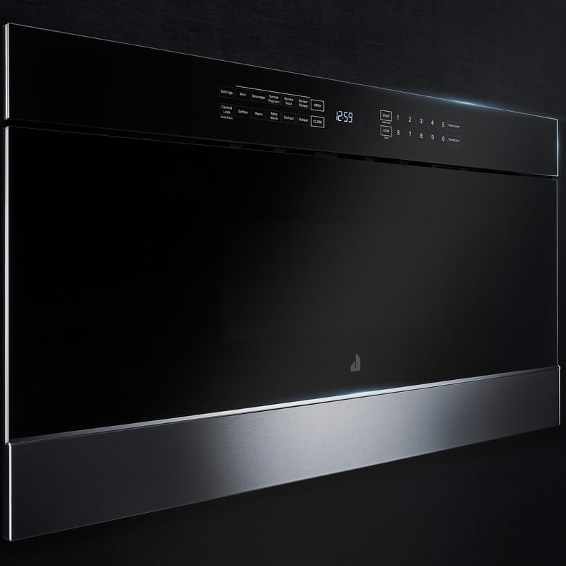 JennAir Noir 24 in. 1.2 cu. ft. 950W Drawer Microwave with Sensor Cooking - Floating Glass Black, , hires