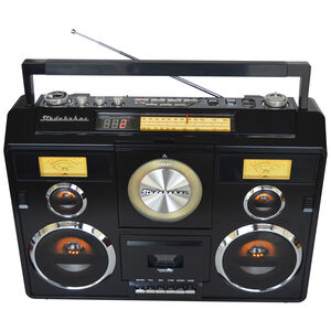 Studebaker Sound Station Bluetooth/AM/FM/Cassette/CD Boombox, , hires