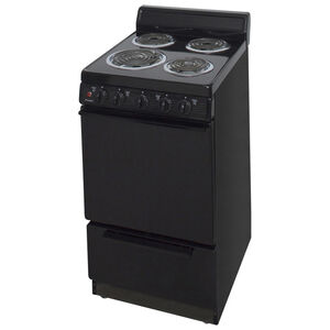 Premier 20 in. 2.4 cu. ft. Electric Range with Coil Burners - Black, , hires