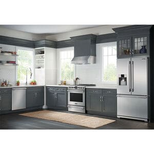 Frigidaire Professional 36 in. Ducted Canopy Pro Style Style Range Hood with 400 CFM, 3 Fan Speeds & 4 LED Lights - Stainless Steel, , hires