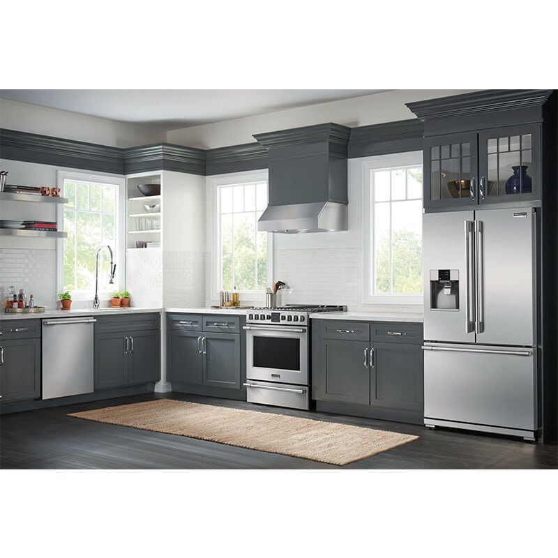 Frigidaire Professional 36 in. Ducted Canopy Pro Style Style Range Hood with 400 CFM, 3 Fan Speeds & 4 LED Lights - Stainless Steel, , hires