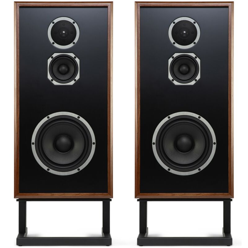 KLH Model Four 8" Three-Way Acoustic Suspension Loudspeaker System - English Walnut, , hires