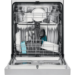 Frigidaire 24 in. Front Control Dishwasher with 52 dBa Sound Level & Pocket - Stainless Steel, Stainless Steel, hires