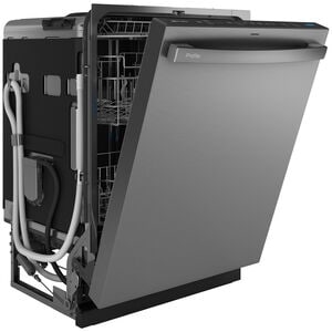 GE Profile 24 in. Top Control Flush-Mount Smart Dishwasher with 44 dBa Sound Level, 3rd-Rack & Dry Boost - Fingerprint Resistant Stainless, , hires