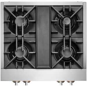 JennAir Rise 30 in. 4-Burner Natural Gas Rangetop with Simmer Burner & Power Burner - Stainless Steel, , hires