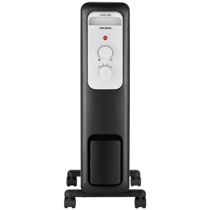 Pelonis 1500 W Radiant Space Heater with 3 Heat Settings & Overheat Safety Shut-Off - Black, , hires
