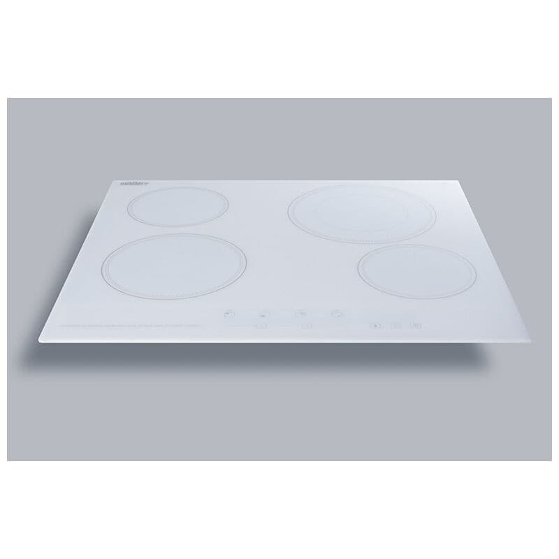 Summit 24 in. 4-Burner Electric Cooktop - White, , hires