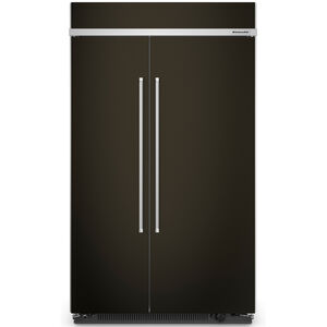 KitchenAid 48 in. 30.0 cu. ft. Built-In Counter Depth Side-by-Side Refrigerator with Ice Maker - Black Stainless Steel with PrintShield Finish, Black Stainless Steel with PrintShield Finish, hires