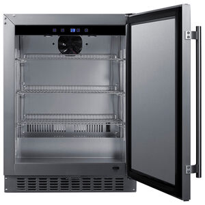Summit 24 in. 3.1 cu. ft. Undercounter Refrigerator - Stainless Steel, , hires