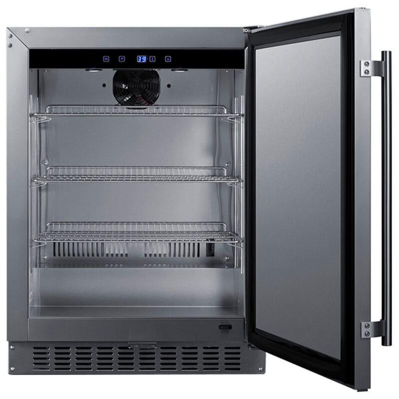 Summit 24 in. 3.1 cu. ft. Undercounter Refrigerator - Stainless Steel, , hires