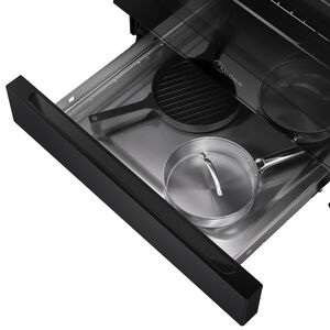 Midea 30 in. 6.1 cu. ft. Gas Range with 4 Sealed Burners - Black, Black, hires